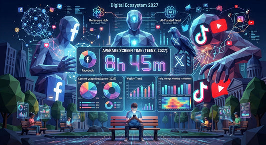 Temps d'écran moyen des ados en 2027 